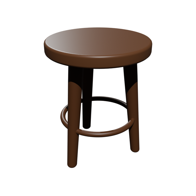 Simple Three-Leg Wooden Stool