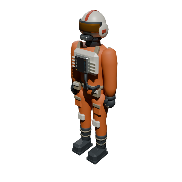 Dune Rebel Pilot — Rigged Animation & LOD Set